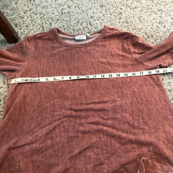 LOGO Lounge Burnt Orange Long Sleeve Asymmetrical Sweater Size Medium - Picture 11 of 12